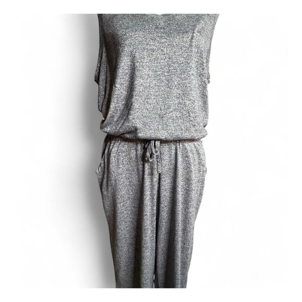32 Degrees Cool Gray Sleeveless V-Neck Drawstring Jumpsuit M - Picture 5 of 9